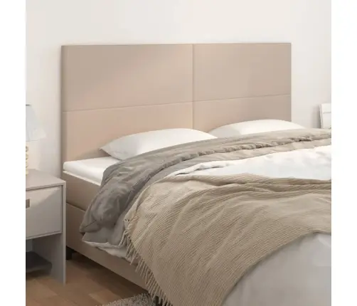 Gultas Galvgaļi, 4 Gab., 80X5X78/88 Cm, Kapučīno Mākslīgā Āda Vidaxl