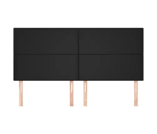 Gultas Galvgaļi, 4 Gab., 100X5X78/88 Cm, Melna Mākslīgā Āda Vidaxl Gultas Galvgaļi, 4 Gab., 100X5X78/88 Cm, Melna Mākslīgā Āda Vidaxl