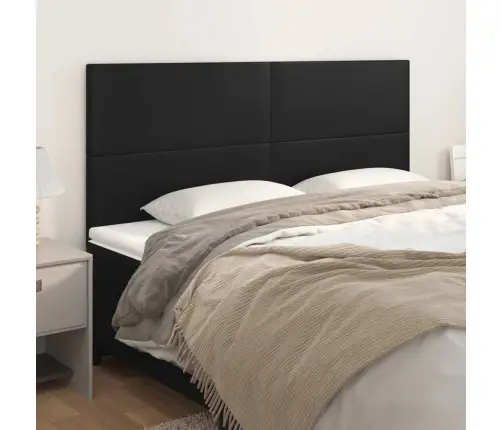 Gultas Galvgaļi, 4 Gab., 100X5X78/88 Cm, Melna Mākslīgā Āda Vidaxl Gultas Galvgaļi, 4 Gab., 100X5X78/88 Cm, Melna Mākslīgā Āda Vidaxl