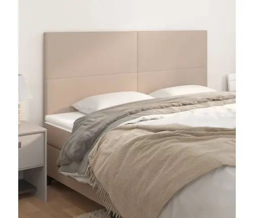 Gultas Galvgaļi, 4 Gab., 100X5X78/88 Cm, Kapučīno Mākslīgā Āda Vidaxl