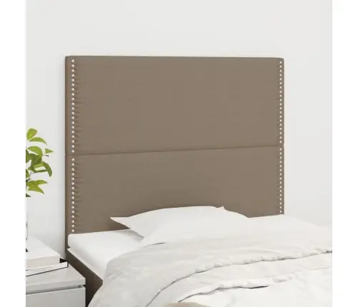 Gultas Galvgaļi, 2 Gab., 90X5X78/88 Cm, Pelēkbrūns Audums Vidaxl