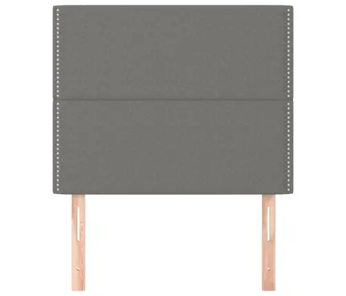 Gultas Galvgaļi, 2 Gab., 100X5X78/88 Cm, Tumši Pelēks Audums Vidaxl