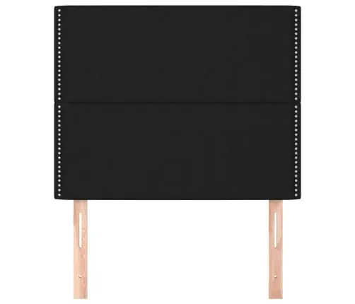 Gultas Galvgaļi, 2 Gab., 100X5X78/88 Cm, Melns Audums Vidaxl