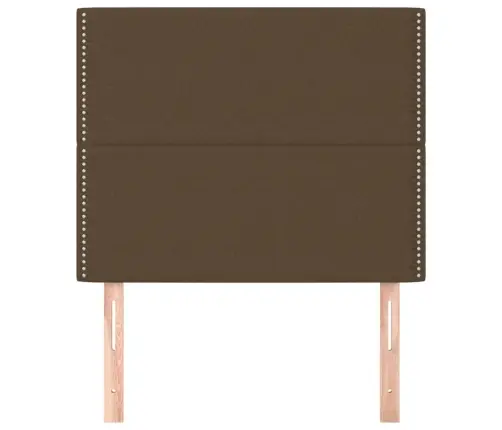 Gultas Galvgaļi, 2 Gab., 100X5X78/88 Cm,Tumši Brūns Audums Vidaxl