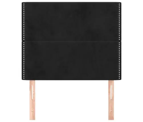 Gultas Galvgaļi, 2 Gab., 80X5X78/88 Cm, Melns Samts Vidaxl