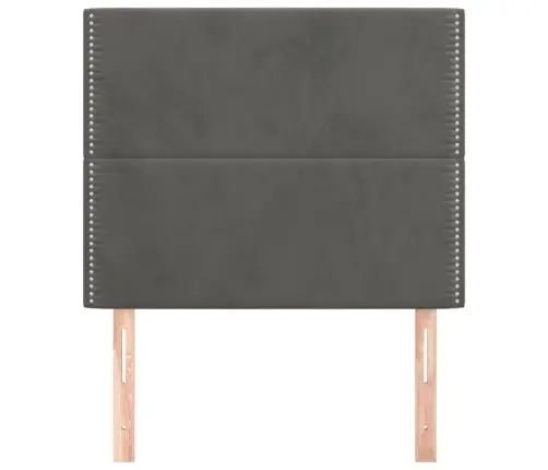 Galvūgalis, Tamsiai Pilkas, 90X5X118/128 cm Aksomas