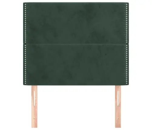 Gultas Galvgaļi, 2 Gab., 90X5X78/88 Cm, Tumši Zaļš Samts Vidaxl