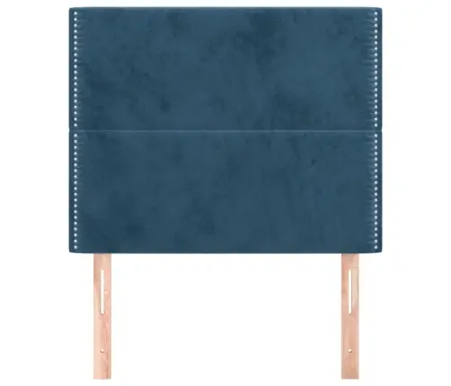 Gultas Galvgaļi, 2 Gab., 100X5X78/88 Cm, Zils Samts Vidaxl