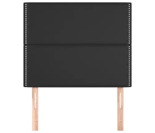 Gultas Galvgaļi, 2 Gab., 100X5X78/88 Cm, Melna Mākslīgā Āda Vidaxl