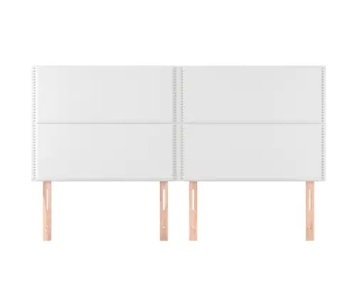 Gultas Galvgaļi, 4 Gab., 90X5X78/88 Cm, Balta Mākslīgā Āda Vidaxl