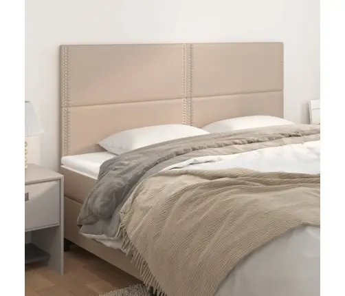 Gultas Galvgaļi, 4 Gab., 80X5X78/88 Cm, Kapučīno Mākslīgā Āda Vidaxl