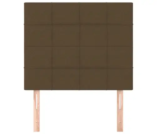 Gultas Galvgaļi, 2 Gab., 80X5X78/88 Cm, Tumši Brūns Audums Vidaxl
