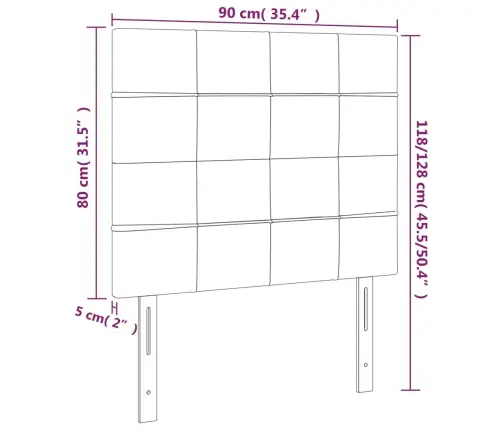 Voodipeatsid 2 Tk, Must, 90X5X78/88 cm Kangas