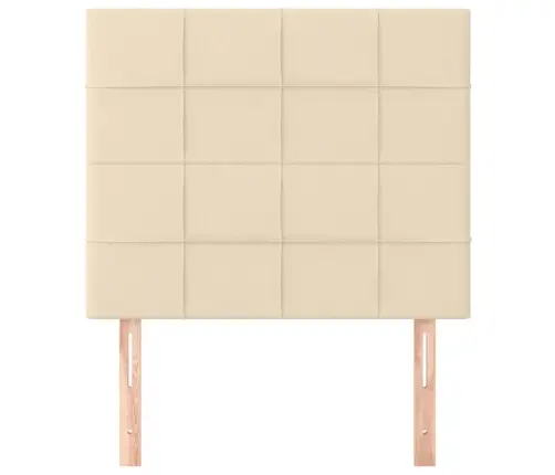 Gultas Galvgaļi, 2 Gab., 90X5X78/88 Cm, Krēmkrāsas Audums Vidaxl