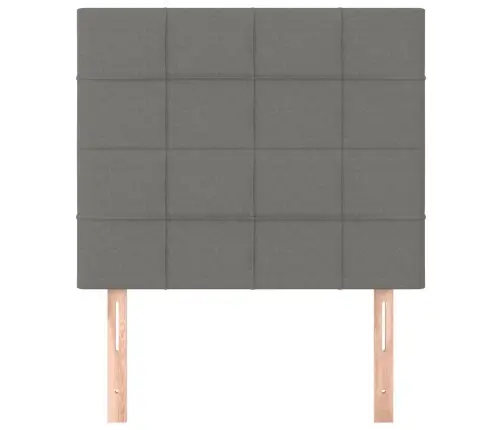 Gultas Galvgaļi, 2 Gab., 100X5X78/88 Cm, Tumši Pelēks Audums Vidaxl