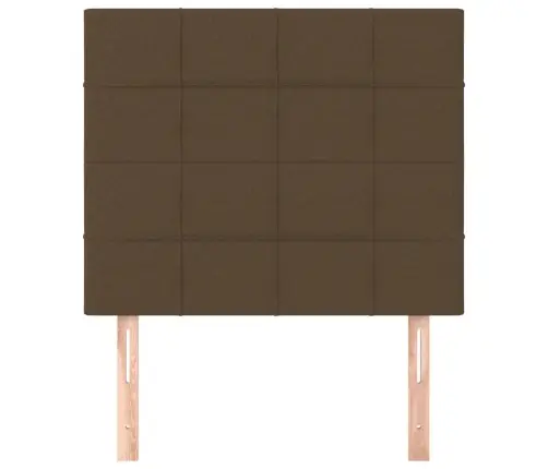 Gultas Galvgaļi, 2 Gab., 100X5X78/88 Cm,Tumši Brūns Audums Vidaxl