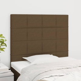 Gultas Galvgaļi, 2 Gab., 100X5X78/88 Cm,Tumši Brūns Audums Vidaxl
