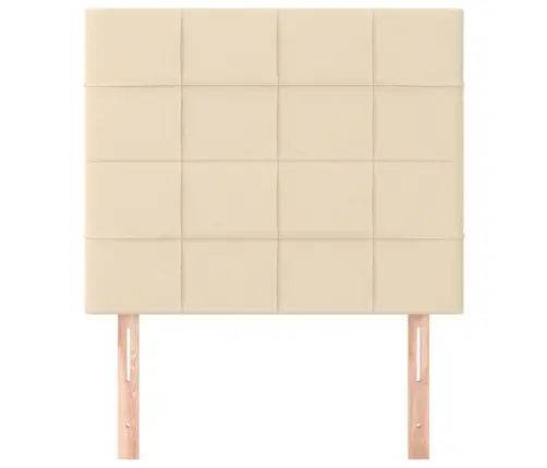Gultas Galvgaļi, 2 Gab., 100X5X78/88 Cm, Krēmkrāsas Audums Vidaxl