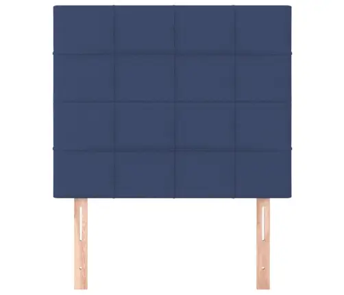 Gultas Galvgaļi, 2 Gab., 100X5X78/88 Cm, Zils Audums Vidaxl Gultas Galvgaļi, 2 Gab., 100X5X78/88 Cm, Zils Audums Vidaxl
