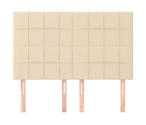 Gultas Galvgaļi, 4 Gab., 72X5X78/88 Cm, Krēmkrāsas Audums Vidaxl