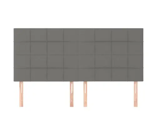 Gultas Galvgaļi, 4 Gab., 90X5X78/88 Cm, Tumši Pelēks Audums Vidaxl