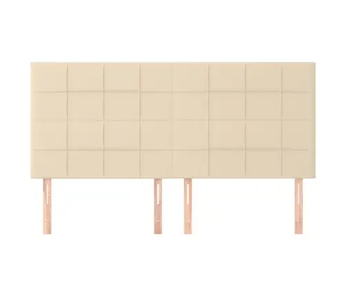 Gultas Galvgaļi, 4 Gab., 90X5X78/88 Cm, Krēmkrāsas Audums Vidaxl Gultas Galvgaļi, 4 Gab., 90X5X78/88 Cm, Krēmkrāsas Audums Vidaxl