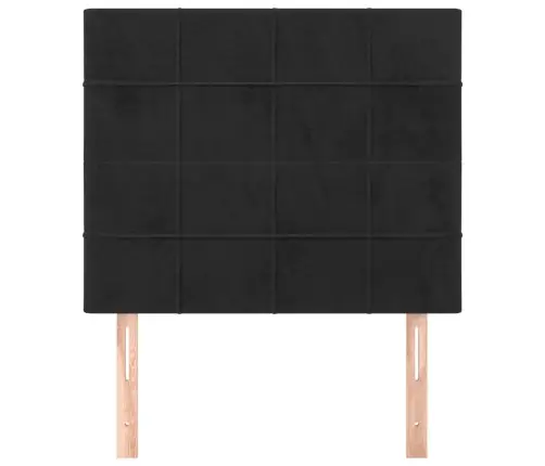 Gultas Galvgaļi, 2 Gab., 90X5X78/88 Cm, Melns Samts Vidaxl