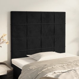 Galvūgalis, 2Vnt., Juodos Spalvos, 100X5X78/88cm Aksomas