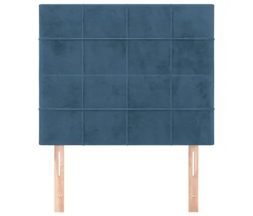 Gultas Galvgaļi, 2 Gab., 100X5X78/88 Cm, Zils Samts Vidaxl