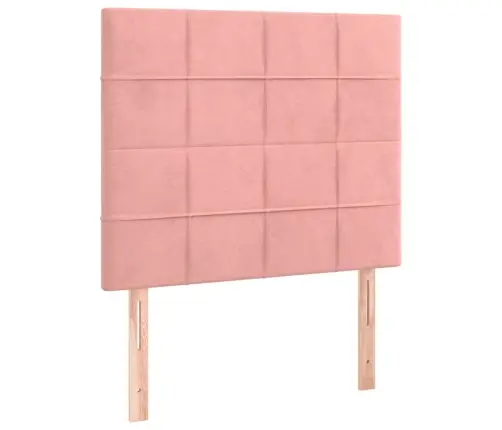Voodipeatsid 2 Tk, Roosa, 100X5X78/88 cm Samet