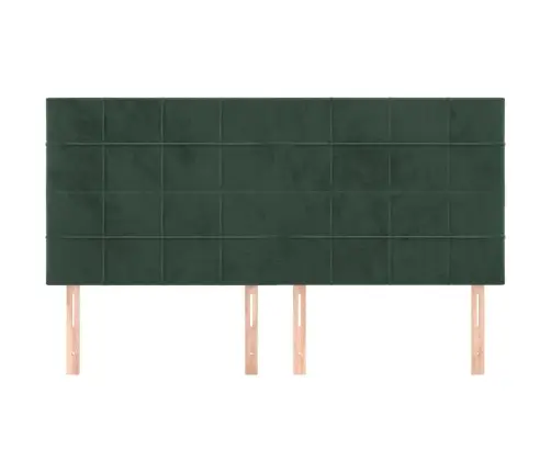 Gultas Galvgaļi, 4 Gab., 90X5X78/88 Cm, Tumši Zaļš Samts Vidaxl Gultas Galvgaļi, 4 Gab., 90X5X78/88 Cm, Tumši Zaļš Samts Vidaxl