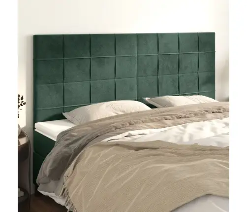 Gultas Galvgaļi, 4 Gab., 90X5X78/88 Cm, Tumši Zaļš Samts Vidaxl Gultas Galvgaļi, 4 Gab., 90X5X78/88 Cm, Tumši Zaļš Samts Vidaxl