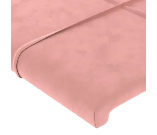 Voodipeatsid 4 Tk, Roosa, 90X5X78/88 cm Samet