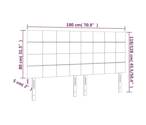Voodipeatsid 4 Tk, Roosa, 90X5X78/88 cm Samet