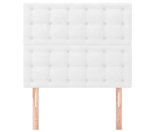 Gultas Galvgaļi, 2 Gab., 80X5X78/88 Cm, Balta Mākslīgā Āda Vidaxl