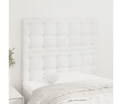 Gultas Galvgaļi, 2 Gab., 80X5X78/88 Cm, Balta Mākslīgā Āda Vidaxl