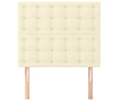 Gultas Galvgaļi, 2 Gab., 90X5X78/88 Cm, Krēmkrāsas Mākslīgā Āda Vidaxl