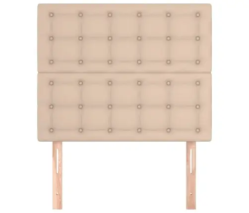 Gultas Galvgaļi, 2 Gab., 80X5X78/88 Cm, Kapučīno Mākslīgā Āda Vidaxl