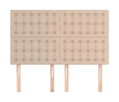 Gultas Galvgaļi, 4 Gab., 72X5X78/88 Cm, Kapučīno Mākslīgā Āda Vidaxl