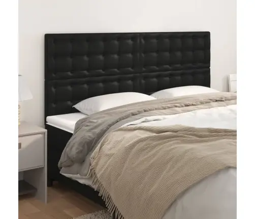 Peatsiplaat, Must, 160 X 5 X 118/128 cm Kunstnahk