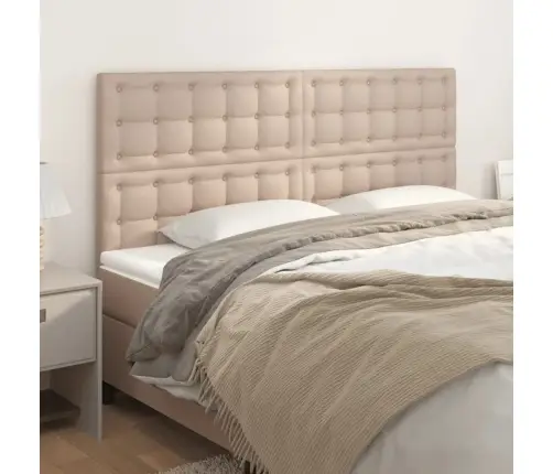 Gultas Galvgaļi, 4 Gab., 80X5X78/88 Cm, Kapučīno Mākslīgā Āda Vidaxl Gultas Galvgaļi, 4 Gab., 80X5X78/88 Cm, Kapučīno Mākslīgā Āda Vidaxl