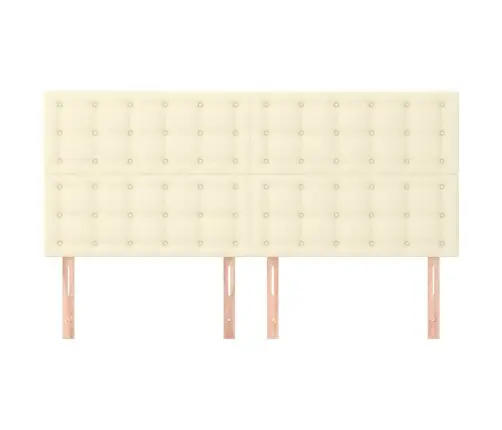 Peatsikate Kreemjasvalge Värvi, 180 X 5 X 118/128 cm Kunstnahk