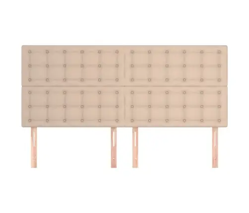 Gultas Galvgaļi, 4 Gab., 100X5X78/88 Cm, Kapučīno Mākslīgā Āda Vidaxl