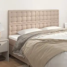 Lovos Galvūgalis, Kapučino Spalvos, 200X5X118/128 cm Dirbtinė Oda