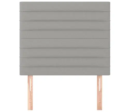 Gultas Galvgaļi, 2 Gab., 80X5X78/88 Cm, Gaiši Pelēks Audums Vidaxl