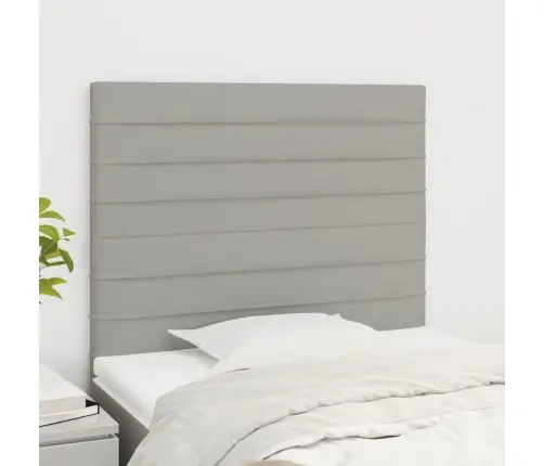 Gultas Galvgaļi, 2 Gab., 80X5X78/88 Cm, Gaiši Pelēks Audums Vidaxl