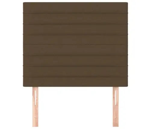 Gultas Galvgaļi, 2 Gab., 80X5X78/88 Cm, Tumši Brūns Audums Vidaxl