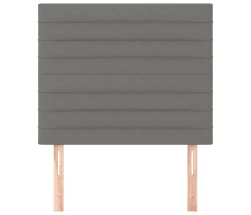 Gultas Galvgaļi, 2 Gab., 100X5X78/88 Cm, Tumši Pelēks Audums Vidaxl