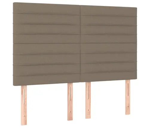 Gultas Galvgaļi, 4 Gab., 72X5X78/88 Cm, Pelēkbrūns Audums Vidaxl Gultas Galvgaļi, 4 Gab., 72X5X78/88 Cm, Pelēkbrūns Audums Vidaxl