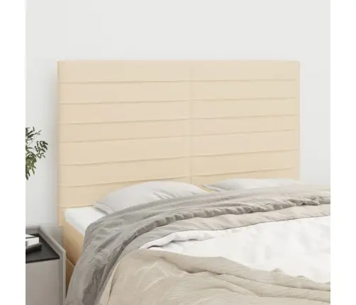 Gultas Galvgaļi, 4 Gab., 72X5X78/88 Cm, Krēmkrāsas Audums Vidaxl Gultas Galvgaļi, 4 Gab., 72X5X78/88 Cm, Krēmkrāsas Audums Vidaxl